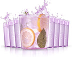 Liacere Plastic Drinking Glasses (Set of 12) 14 oz Purple Plastic Glasses Colors，Kitchen Water Glasses Cup, Bar Tumbler Glassware Set for Beer, Juice, Cocktail, Whiskey, Milk for Valentine’s Day