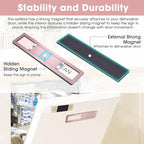 Christmas Dishwasher Magnet - Clean Dirty Sign for Kitchen Decor, 304 Stainless Steel Home Organization and Storage Decor Accessories(Rose Gold-02)