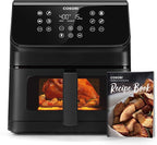 Cosori Clear Window Air Fryer, 6.5 Quart Large Compact Airfryer, 12 One-Touch Savable Custom Functions, Cookbooks and Online Recipes, Nonstick and Dishwasher-Safe