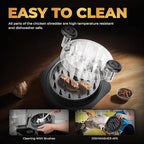 Cleangor Chicken Shredder Tool Twist Large, BPA Free Meat Shredder with Ergonomic Handle, Non-Slip Food Shredder Tool for Pork, Beef, Set of Chicken Breast Shredder with Brush & Fork (1, Mint)