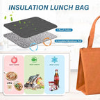 iknoe Insulated Lunch Bag for Women & Adults, 9L Foldable Wide-Open Cooler Bag with Pockets, Leakproof & Portable, for Picnic, Office, Beach(Orange)