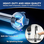 VONCI 22inch Commercial Immersion Blender Detachable Shaft, 500W & 750W Compatible, Stainless Steel Removable Shaft.