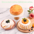 HUAKENER 3 Pcs Flower Shape Cake Molds, Nonstick Silicone Cake Molds for Jello Cakes, Cheese Cakes, Strawberry Shortcake, Brownie Tart Pie
