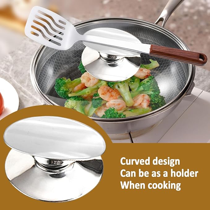 Tempered Glass Lid for Replacement, Clear Cover for Pans and Pots, 8, 9.5, 10.5, 11, 12, 12.5 Inch Lids for Cookware Cooking, Frying Pans, Skillets, Dutch Oven, Sauce Pan (9.5 In)