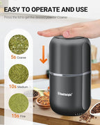 COOL KNIGHT Electric Herb Grinder [Large Capacity/High Rotating Speed] - Electric Grinder for Spices and Herbs (Grey 2)