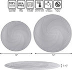 Walfos Silicone Microwave Mats, Heat Resistant Multi-Purpose Microwave Trivet Mat, Non-Slip Hot Pads, BPA Free Silicone Mats for Microwave, Oven, Hot Pan, Pot (Grey)