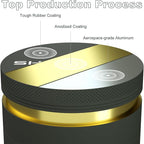 Grinder for Kitchen Spices, 3" Large Size Durable Aluminum Alloy Manual Spice Mills (Black)