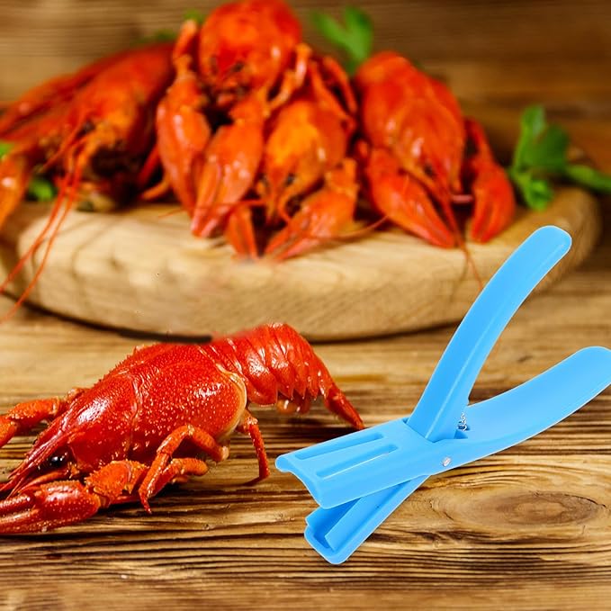 Yardwe Crawfish Sheller and Shrimp Deveiner Tool Blue Shell Removal Gadget for Quick Crawfish Peeling and Tail Shelling Kitchen Specialty Tool for Home Cooking