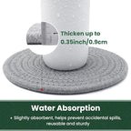 8 Inch Trivets for Hot Dishes, Hot Pots and Pans, Thick Heat Resistant Large Coaster for Kitchen, Hot Pads, Kitchen Essentials, Kitchen Decor for Table & Countertop with Storage Basket, 5 Pcs
