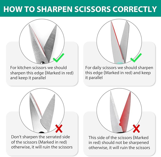 Longzon 5-in-1 Knife Sharpener 4 Stage with Cut-Resistant Glove, Quickly Sharpens & Restores Dull Blades, Easy & Safe for Home Kitchen Use, Fits Most Knives and Scissors, Black+Silver