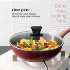 Glass Lids, Replacement Tempered Clear Glass Lids with Steam Vent，Covers For pots, pans and skillets，Available in Small and Large 8, 9.5, 10.25, 11, 12, and 12.5 Inch