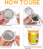 TeaSanavie 2 Pack Tea Infuser for Loose Leaf Tea with Gnome & Honey Bee Charms - 304 Stainless Steel Tea Steeper, Nature Themed Tea Gift