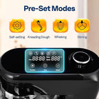VIVOHOME Stand Mixer with Fermentation, One-Touch Presets Electric Dough Mixer with 6 Qt Bowl, Kitchen Standing Mixer for Baking, Cake with Flex Edge Beater, Bread Hook, Whisk, Black