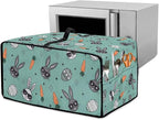 Easter Egg Bunny Carrot Print Toaster Oven Dust Cover Compatible with Most Toasters Ovens, Easter Decor Dust-proof Protector for Kitchen Small Appliance, (Medium-16.1*19.71*10 inches)