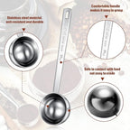 Geiserailie 4 Pcs 2 Tablespoon Scoops with Long Handle, 30 ml Stainless Steel Measuring Spoon for Coffee Milk Fruit Powder, Loose Tea Dry, Spice Jar, Cooking Baking, and Other Dry Goods