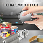 Safring Can Opener Manual, Heavy Duty Handheld Strong Can Opener with Soft Touch Handle, Sharp Blade Smooth Edge, Can Openers with Multifunctional Bottle Opener, Gray