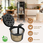 Permanent Coffee Filter for Ninja PB051、PB040、PB041ST, Reusable Coffee Filter Basket, Gold 304 Stainless Steel Mesh, Eco-Friendly Coffee Maker Accessories