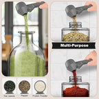 Coffee Scoop & Funnel for Reusable K Cup Refillable Coffee Pods, Coffee Measuring Spoon 2 Tablespoon Capacity, Scoop with Funnel for Ground Coffee, Protein Powder, Tea (Grey, 2 Pack)