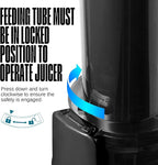 Ventray Ginnie Mini Cold Press Juicer, Small Slow Masticating Juicer for Vegetables and Fruits, High Juice Yield, Easy to Clean, Space-Saving, Fit for Personal/Travel/Picnic/Office (Black)