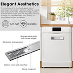 Clean Dirty Magnet for Dishwasher, Premium Stainless Steel, Dirty/Clean Speckled Design, Durable Magnet & Clear Indicators with Extra Tape (Silvery-Gray-01)