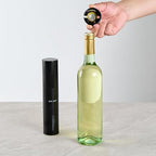 Restaurantware Electric Wine Opener 1 Count 1.9 x 1.9 x 9.1 Inches Battery Operated Plastic Corkscrew With Foil Cutter Compact Black Design For Quick One-Touch Uncorking