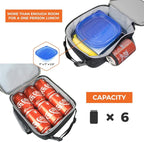 opux Premium Insulated Lunch Box, Soft School Lunch Bag for Kids Boys Girls, Leakproof Small Lunch Pail Men Women Work, Reusable Compact Cooler Tote Lunchbox for Office Adult, Grey