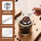 1PCS Coffee Scoop(1TBSP | 3TSP | 15ML), Stainless Steel Measuring Spoon, Food Grade Scooper for Ground Coffee, Bean, Powder, Espresso