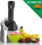 Yonanas Classic Frozen Fruit Soft Serve Maker for Healthy Vegan and Dairy-Free Treats, 200W Silver Machine with 36 Recipes, BPA Free, Easy to Clean, Quick and Simple to Use