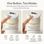 Mini Ice Cream Maker for Small Batches, Portable Electric Ice Cream Machine, Frozen Yogurt Gelato Sorbet Maker, Homemade Dessert Maker in 15-30 Minutes (White, 0.4 Qt)