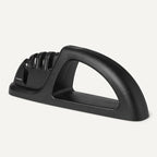 Amazon Basics 4-in-1 Knife Sharpener with Non-Slip Base, Includes Safety Glove