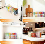AIEVE Drink Packet Organizer, Water Drink Packet Holder with Removable Divider, Water Flavor Packet Organization Container for Kitchen Organizers and Storage (6 Compartments)