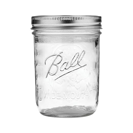 Ball Wide Mouth Glass Mason Jars with Lids and Bands, Used for Canning, Pickling, Juice, Jam, Jelly, Pint Size 16 Ounce (Pack of 36)