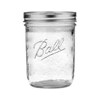Ball Wide Mouth Glass Mason Jars with Lids and Bands, Used for Canning, Pickling, Juice, Jam, Jelly, Pint Size 16 Ounce (Pack of 6)