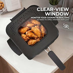 KEINVE Electric Deep Fryer, 1.5 Liters 900W Oil Fryer Perfect for Home Use, Small Deep Fryer with Basket, Cool Touch Sides, Nonstick