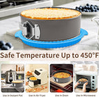 4, 7, 9, 10 Inches Springform Cake Pan Set, Spring Form Pans for Cheesecake, Nonstick Round Baking Pan Set with Silicone Protector, Parchment Paper, Icing Scrapers