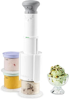 Cuisinart Ice Cream Maker – Cuisinart FastFreeze 5-in-1 Ice Cream, Milkshakes, Slushies, Sorbets and Mix-Ins, Freeze Wand, Two 0.5-Pint Mixing Cups with Lids, Easy to Clean, ICE-FD10