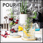 Vikko Rock and Tumbler Set, 8 Piece Set of Elegant Glasses, 4 Tall 12.25 Ounce Glasses and 4 Short 11.25 ounce Whiskey Glasses