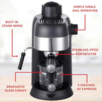 Brentwood GA-134BK GA-134BK 800-Watt Espresso and Cappuccino Maker, Black