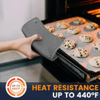 Silicone Trivet Mats 4 Heat Resistant Pot Holders Multipurpose Non-Slip Hot Pads for Kitchen Potholders, Drying mat, Jar Opener, Spoon Holder, Coaster.(Grey)