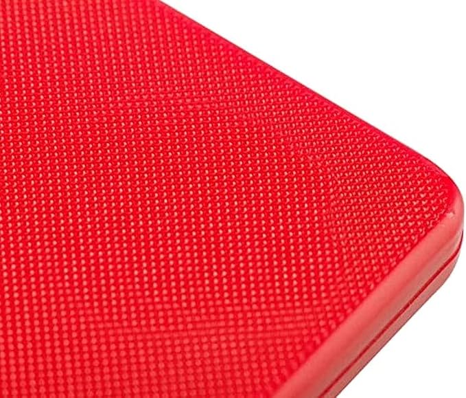 TrueCraftware- 24" X 18" X 1/2” Cutting Board for Kitchen Red Color Plastic- Commercial Plastic Chopping Board Anti Slip Surface Chopping Food Cutting Mat for Meat Vegetables Dishwasher Safe