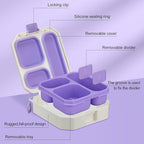 wiwens Bento Lunch Box for Kids with 12oz Soup Thermo Leak-Proof Lunch Food Container with 5 Compartment Thermo Hot Food Jar and Insulated Lunch Bag for Kid Toddler Girls Boys to School