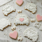 Wedding Cookie Cutters Cutter Wedding Car Molds 3.5" with Plunger Stamps Baking Dough Tools Cake Shapes PLA Accessories for Birdesmaid Decorative Party Kitchen Supplies