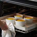 Sweese 6-Pack 8 oz Porcelain Ramekins with Lids, White Souffle Dishes for Baking, Creme Brulee Cups, Oven-Friendly Pudding Custard Bowls – Versatile Kitchen Essentials for Baking and Storing
