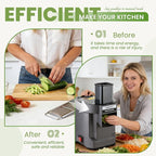 5 in 1 Commercial Food Processor with 5 Blades, Electric Vegetable Chopper, Vegetable Dicer Fruit Slicer, Multifunctional Shredder Slicer Dicer Machine, for Potato Onion Carrot, 110V