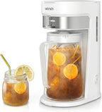 wirsh Iced Tea Maker with 3QT Pitcher, Iced Coffee Maker with Strength Control and Reusable Filter, Perfect For Iced Coffee, Latte, Tea, Lemonade, Flavored Water,White