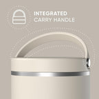 Hydrapeak 25oz Stainless Steel Vacuum Insulated Food Jar | Kids Jar for Hot Food and Cold Food, Wide Mouth Leak-Proof Soup Jar for Adults, 10 Hours Hot and 16 Hours Cold (Stone)
