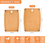 Cutting Boards for Kitchen Dishwasher - 2PC Cutting Board Set Double-Sided with Non-Slip Feet and Juice Groove Composite Chopping Board for Kitchen Knife Friendly Cut Meat, Fruit,Vegetable