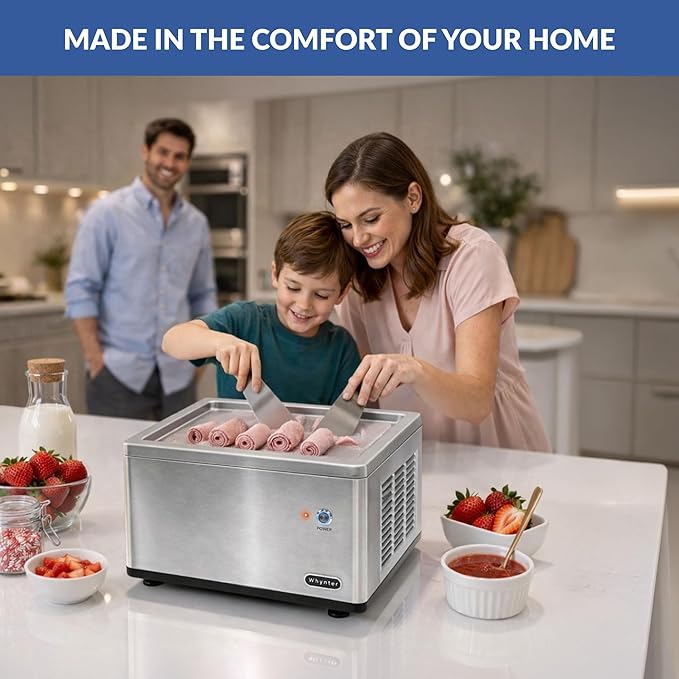 Whynter ICR-300SS 0.5-Quart Stainless Steel Rolled Ice Cream Maker With Compressor