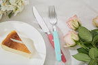 ANNOVA Silverware Set, Retro/Rivet Colorful Stainless Steel Tableware Kitchen Flatware Set Utensils, Includes Dinner Knives, Forks, Spoons, Salad Forks & Dessert Spoons (Pastel Mix, 20 Pieces)