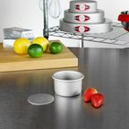 Fat Daddio's PCC-32SET Anodized Aluminum Round Cheesecake Pan with Removable Bottom, 3 x 2 inch, Set of 2